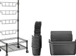 Nature Regal mit Pflanzgefäßen vertikal 97 x 44 x 35,5 cm Pflanzkübel|Blumentöpfe & Pflanzgefäße