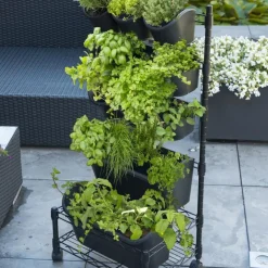 Nature Regal mit Pflanzgefäßen vertikal 97 x 44 x 35,5 cm Pflanzkübel|Blumentöpfe & Pflanzgefäße