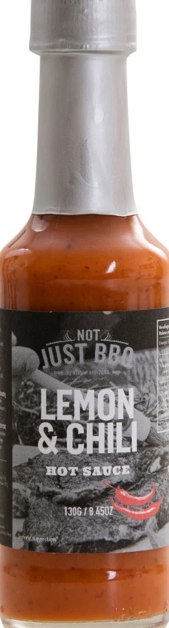 Hot Not Just BBQ Barbecue Hot Sauce Lemon & Chili scharf 130 ml Schmankerl & Leckerbissen