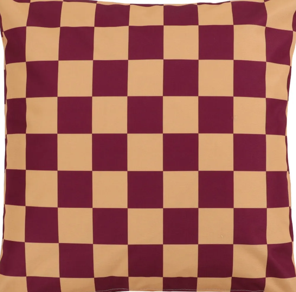 New Overseas Dekokissen Vinnie kariert braun / beige 45 x 45 x 10 cm Dekokissen