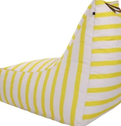 Hot Overseas Sitzsack gelb / weiß 85 x 70 x 80 cm Sitzsäcke