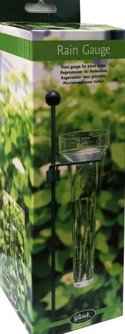 New Peacock Regenmesser transparent D 8,5 H 28 cm Regenmesser