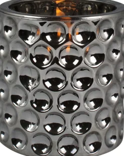 Hot Peha Magic LED Kerze im Glas Jacob silber D 9 H 9,6 cm Led Kerzen