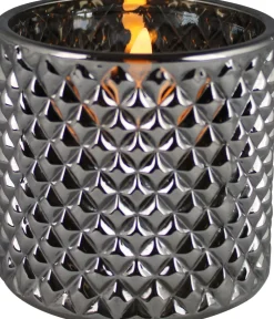 Outlet Peha Magic LED Kerze im Glas Jacob silber D 8,5 H 8 cm Led Kerzen