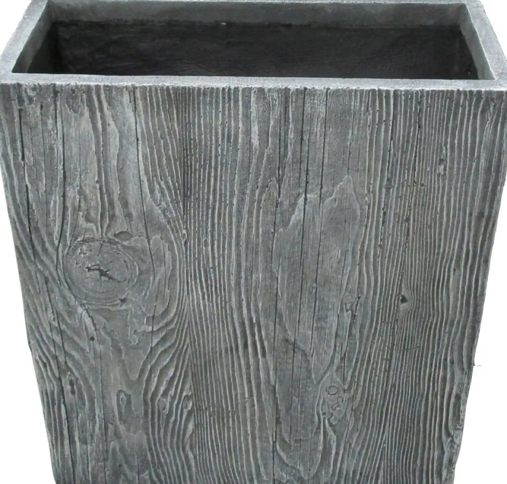 Outlet Pflanzkübel Wood 80 x 32 x 92 cm grau Pflanzkübel|Blumentöpfe & Pflanzgefäße