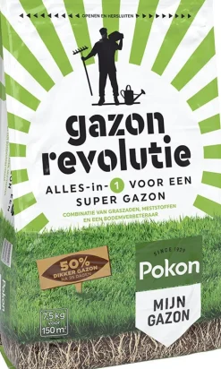 Discount Pokon 3-in-1 Rasensamen, Rasendünger & Bodenverbesserer 7,5 kg Dünger & Pflege|Rasen- & Blumendünger