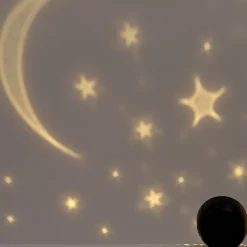 Online Projektor Mond und Sterne D 11,5 cm H 13 cm weiß Projektoren
