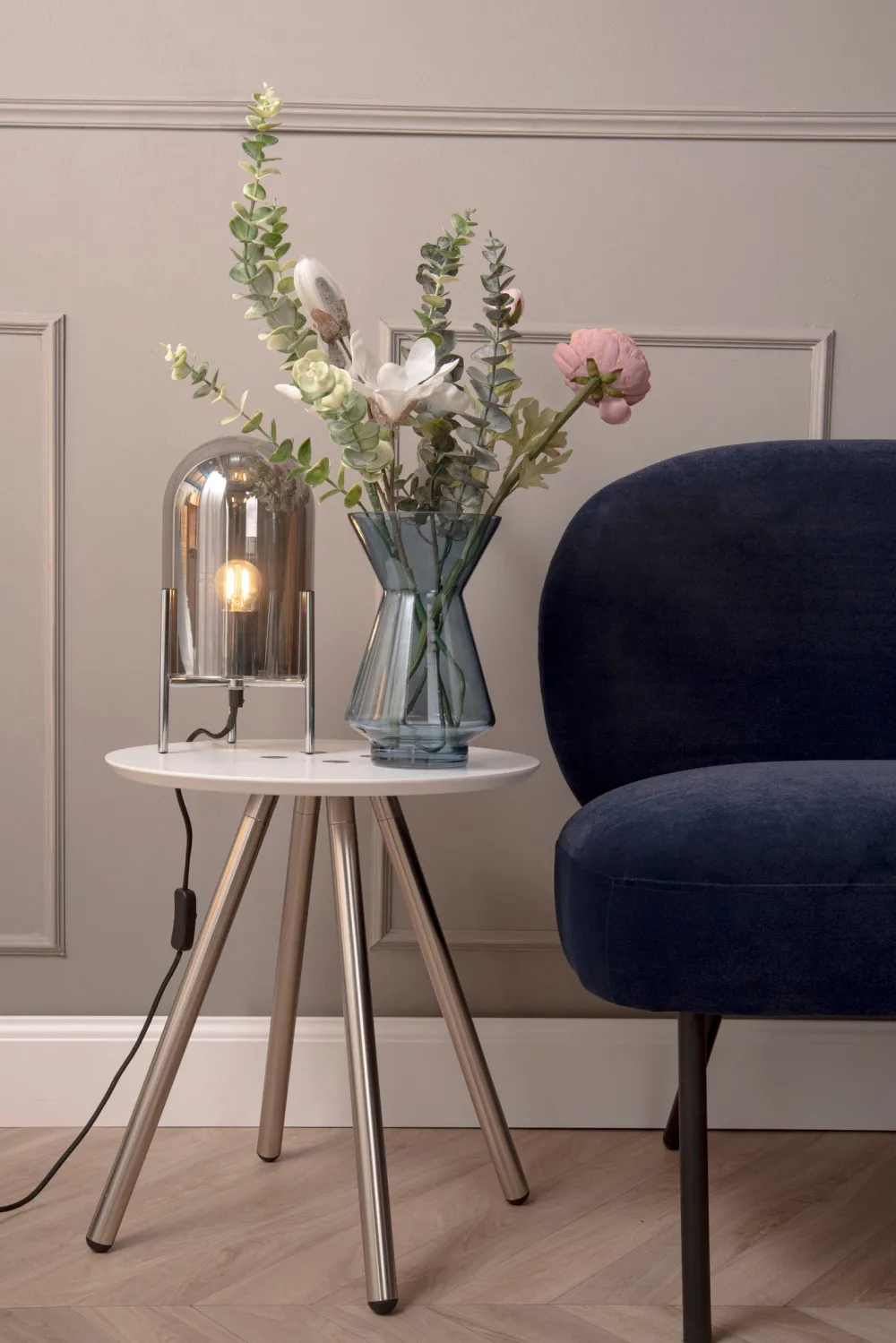 Discount PT Living Tischleuchte Bell grau D 16 H 30 cm Tischleuchten