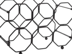 Outlet PT Living Weinregal Honeycomb schwarz 22 x 31 x 16,5 cm Wandregale & Hakenleisten