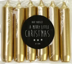 Online Rustik Lys Stabkerze Cadeau gold 5 Std. 6 St. Stabkerzen