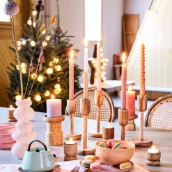 Rustik Lys Stabkerzen Dip rosa 8 Std. 2 St. Stabkerzen