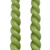 Discount Rustik Lys Stabkerzen Swirl grün 8,5 Std. 2 St. Stabkerzen