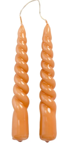 Clearance Rustik Lys Stabkerzen Swirl mini rosa 4 Std. 2 St. Stabkerzen