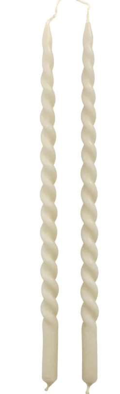 Online Rustik Lys Stabkerzen Swirl grau 4 Std. 2 St. Stabkerzen