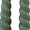 Hot Rustik Lys Stabkerzen Swirl grün 8,5 Std. 2 St. Led Kerzen