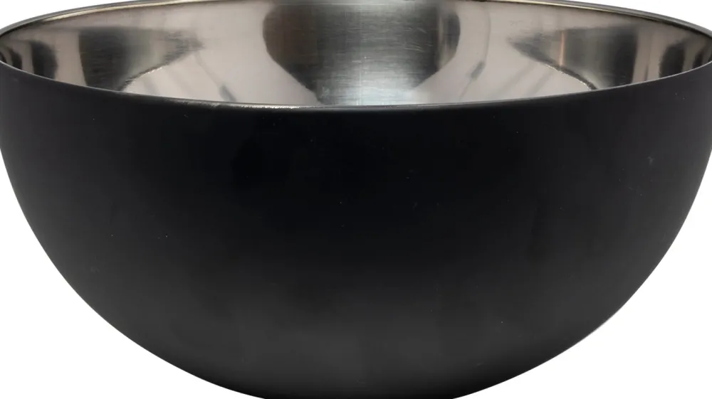 New Schüssel schwarz / silber D 23 cm H 11 cm Servieren