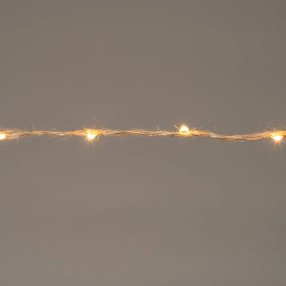 Hot Seil-Lichterkette kupfer 1 m mit 20 LEDs klassisch warm Mini- & Drahtlichterketten