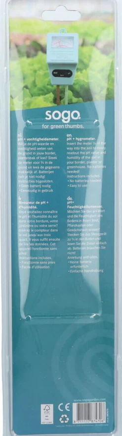 Outlet Sogo pH- & Feuchtigkeitsmesser 38 x 11 x 4 cm Feuchtigkeitsmesser