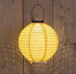 New Solarleuchte Marrakesh gelb D 25,5 H 25,5 cm Solar Gartenleuchten|Außenleuchten Hängend