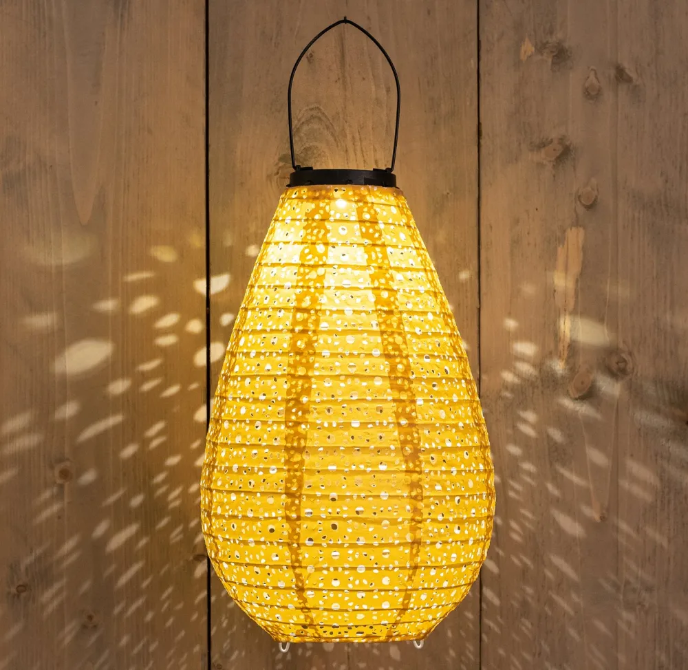 Clearance Solarleuchte Marrakesh gelb D 20 H 29 cm Solar Gartenleuchten|Außenleuchten Hängend