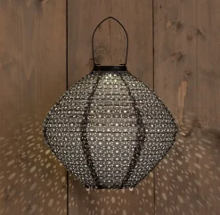 Solarleuchte Marrakesh grau D 29 H 25 cm Solar Gartenleuchten|Außenleuchten Hängend