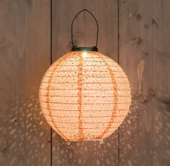 New Solarleuchte Marrakesh rosa D 25,5 H 25,5 cm Solar Gartenleuchten|Außenleuchten Hängend