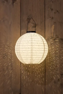 Discount Solarleuchte Marrakesh weiß D 25,5 H 25,5 cm Solar Gartenleuchten|Außenleuchten Hängend