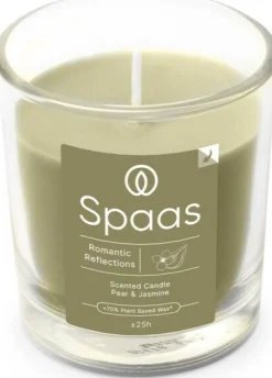 Discount Spaas Duftkerze Essential Collection Romantic Reflections grün 25 Stunden D 7,3 H 8,3 cm Kerzen Im Glas|Duftkerzen