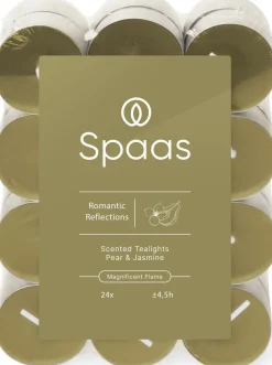 Spaas Duftkerze Essential Collection Romantic Reflections grün 4,5 Stunden D 3,9 H 1,6 cm 24 St. Teelichter|Duftkerzen