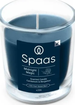 Discount Spaas Duftkerze Essential Collection Midnight Magic blau 25 Stunden D 7,3 H 8,3 cm Kerzen Im Glas|Duftkerzen