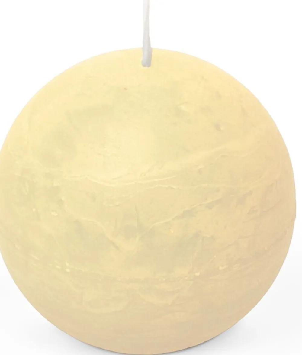 Outlet Spaas Kugelkerze Rustic elfenbein 24 Std. D 8 cm Kugelkerzen