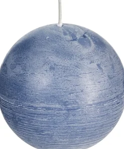 Clearance Spaas Kugelkerze Rustic grau-blau 40 Std. D 10 cm Kugelkerzen
