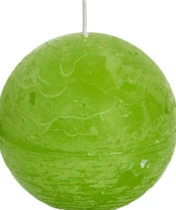 Spaas Kugelkerze Rustic hellgrün 40 Std. D 10 cm Kugelkerzen