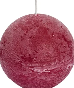 Discount Spaas Kugelkerze Rustic rot 40 Std. D 10 cm Kugelkerzen