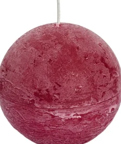 Clearance Spaas Kugelkerze Rustic rot 24 Std. D 8 cm Kugelkerzen