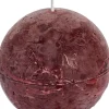 Discount Spaas Kugelkerze Rustic weinrot 40 Std. D 10 cm Kugelkerzen