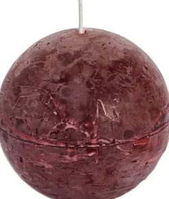 Online Spaas Kugelkerze Rustic weinrot 24 Std. D 8 cm Kugelkerzen
