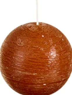 Outlet Spaas Kugelkerze Rustic zimtbraun 24 Std. D 8 cm Kugelkerzen