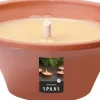 Spaas Outdoor-Kerze in Terracotta-Schale D 15 H 6,5 cm Kerzen Im Glas
