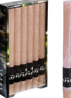 New Spaas Stabkerzen Rustic beige H 25 cm 12 St. Stabkerzen