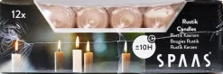 New Spaas Stabkerzen Rustic beige H 25 cm 12 St. Stabkerzen