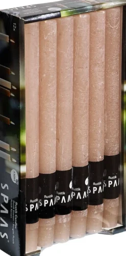 New Spaas Stabkerzen Rustic beige H 25 cm 12 St. Stabkerzen