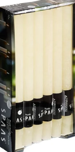 Online Spaas Stabkerzen Rustic elfenbein H 25 cm 12 St. Stabkerzen