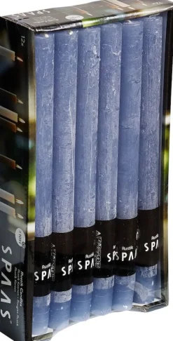 Spaas Stabkerzen Rustic grau-blau H 25 cm 12 St. Stabkerzen