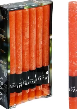 Sale Spaas Stabkerzen Rustic orange H 25 cm 12 St. Stabkerzen