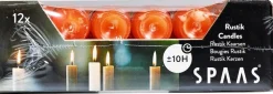 Sale Spaas Stabkerzen Rustic orange H 25 cm 12 St. Stabkerzen