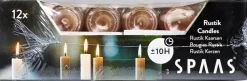 Discount Spaas Stabkerzen Rustic taupe H 25 cm 12 St. Stabkerzen