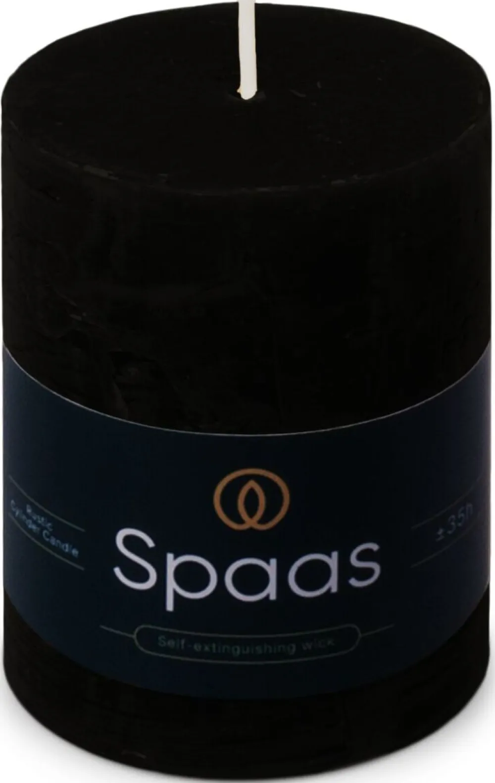 Discount Spaas Stumpenkerze Essential collection schwarz 35 Std. D 7 H 9,5 cm Stumpenkerzen