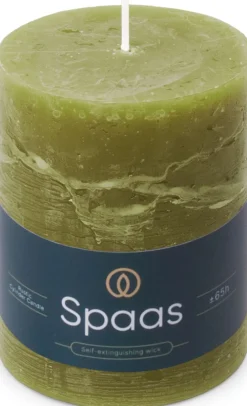 Online Spaas Stumpenkerze Essential collection olivgrün 65 Std. D 8 H 11 cm Stumpenkerzen