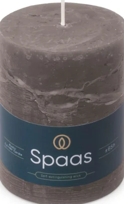 Best Spaas Stumpenkerze Essential collection dunkelgrau 65 Std. D 8 H 11 cm Stumpenkerzen